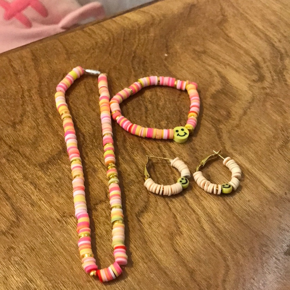 Pink lemonade jewelry set